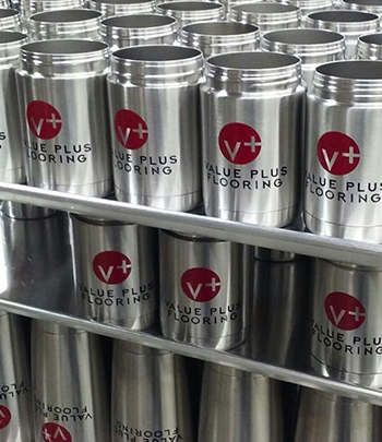 Cylindrical Screen Printed Stainless Steel Yeti Tumbler, Accumark Inc Hudson WI.