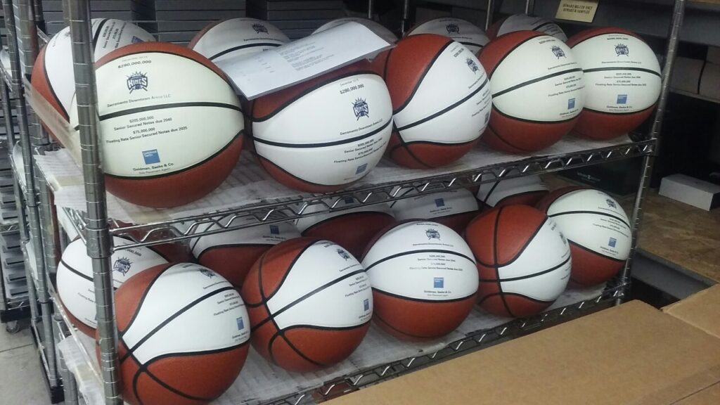 Pad Printed Basketballs