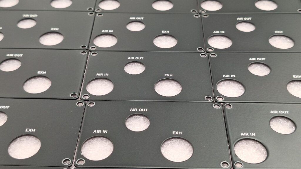 Industrial Enclosure Assembly Plates, Ink Printed